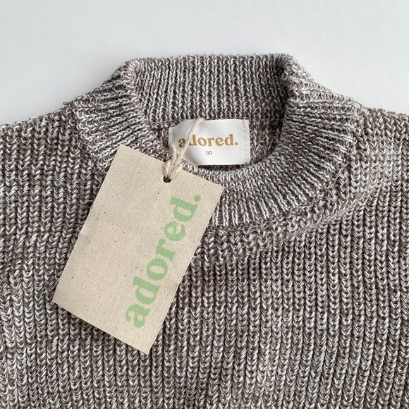 NWT Adored Chunky Knit Sweater 0-3 months - Picture 3 of 5